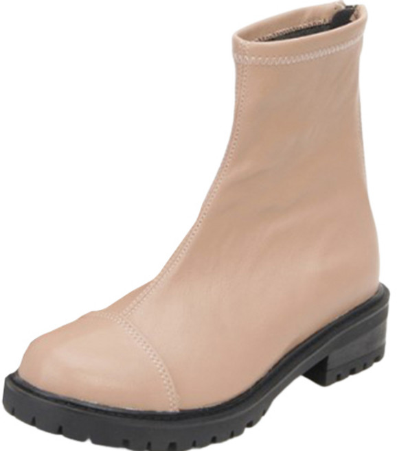 잠비 여성용 뒷지퍼 기모 워커 크랙