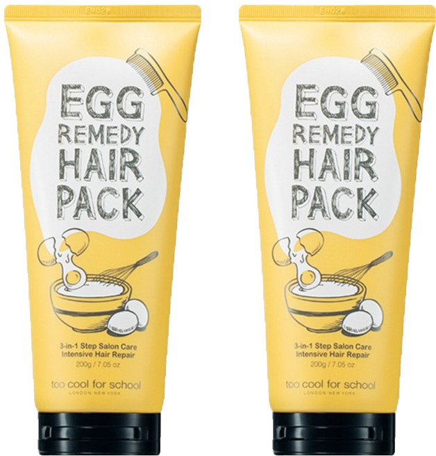 투쿨포스쿨 에그레미디 헤어팩, 200g, 2개