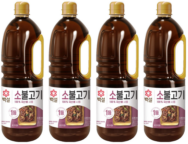 백설 소불고기양념, 2.05kg, 4개