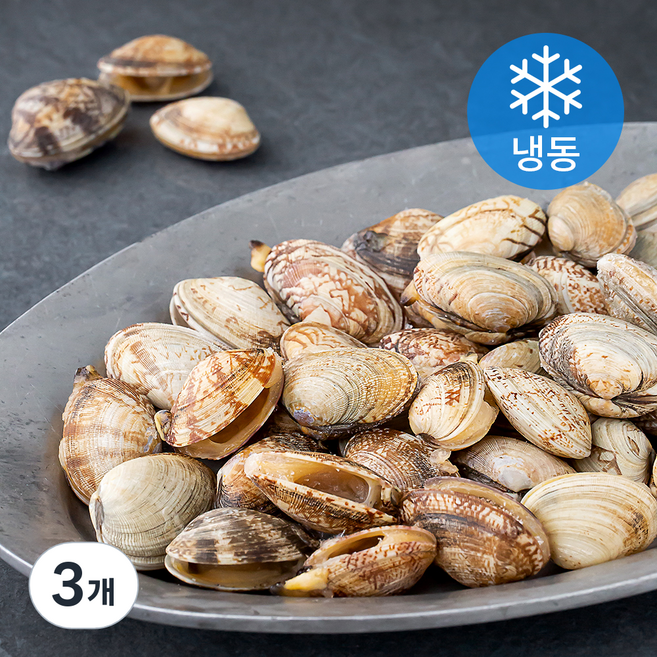 바다자리 국산 급랭 물바지락 (냉동), 3개, 400g