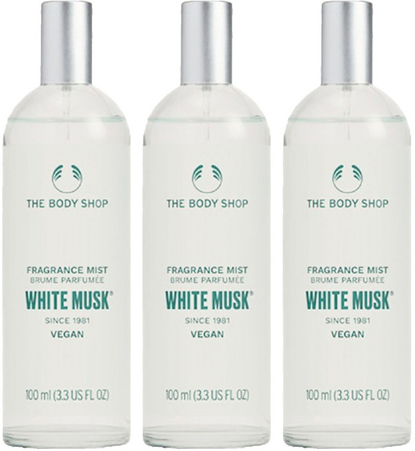 더바디샵 후레그런스 바디미스트 화이트 머스크향, 100ml, 3개