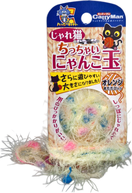 CattyMan 逗貓毛線QQ球, 桔黃色, 1個