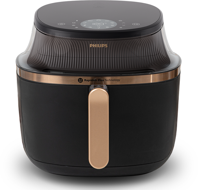 필립스 3000 시리즈 보이는 에어프라이어 7.2L, NA342/00, 블랙+코퍼
