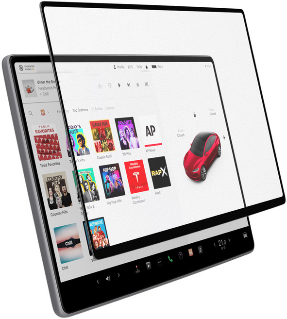 슈피겐 테슬라 모델3 하이랜드 퍼포먼스 2024 모델Y 주니퍼 2025 앞좌석 스크린 글라스tR 이지핏 보호필름, AGL07152