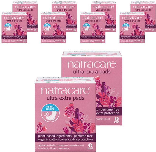 나트라케어 엑스트라 패드 생리대 날개형, 중형, 10개입, 10개