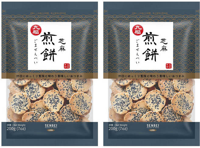 九福 芝麻煎餅 200g 濃郁芝麻香 酥脆可口零嘴, 2包