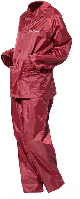 Twin Dragon 雙龍牌 機車極簡風兩件式雨衣, 暗紅色, 1件