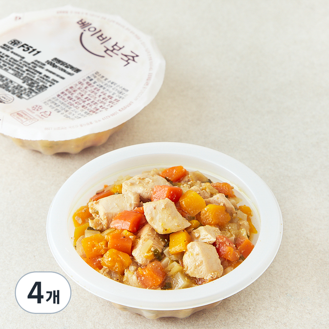 베이비본죽 한방 닭갈비찜, 100g, 4개