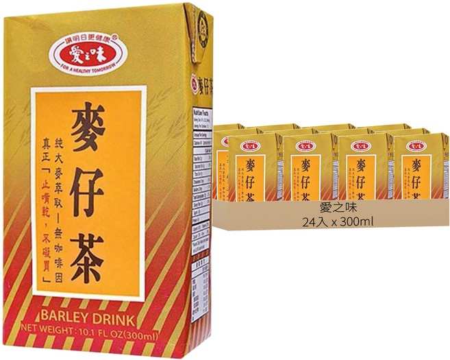 愛之味 麥仔茶, 300ml, 24入