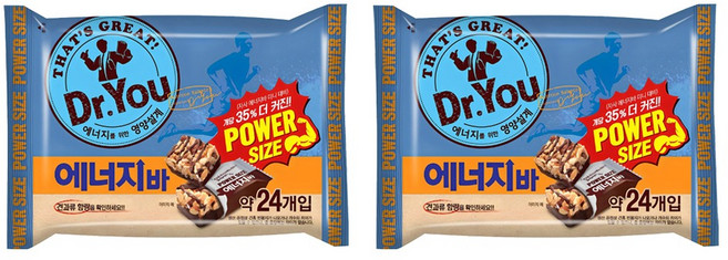 닥터유 에너지바 파워사이즈, 337g, 2개