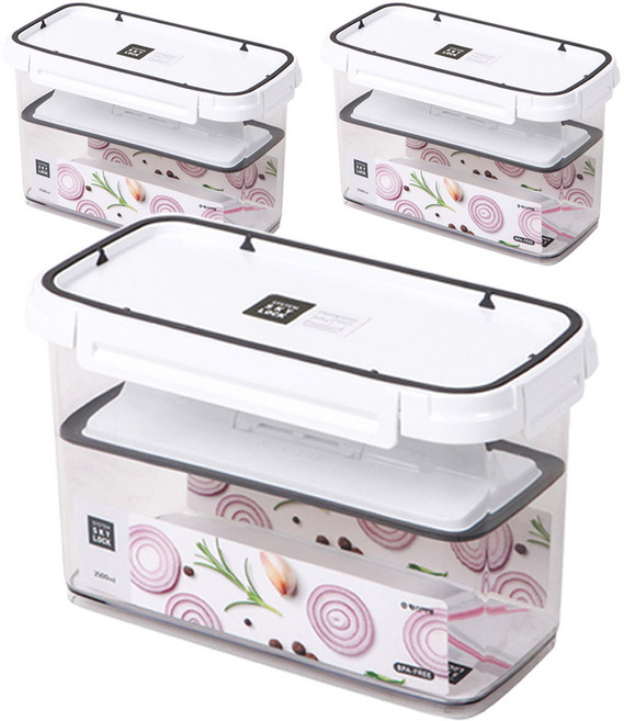 수납이야기 스카이락 와이드 누름판 3호, 2.5L, 3개