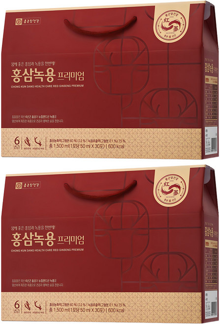종근당건강 홍삼녹용 프리미엄, 30회분, 2개