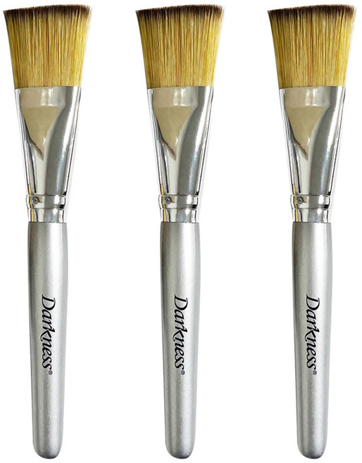 다크니스 피부미용 팩 붓, 3개, 혼합색상