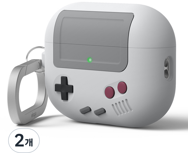 엘라고 AW5 행 케이스, 에어팟 프로3, 라이트그레이, 2개