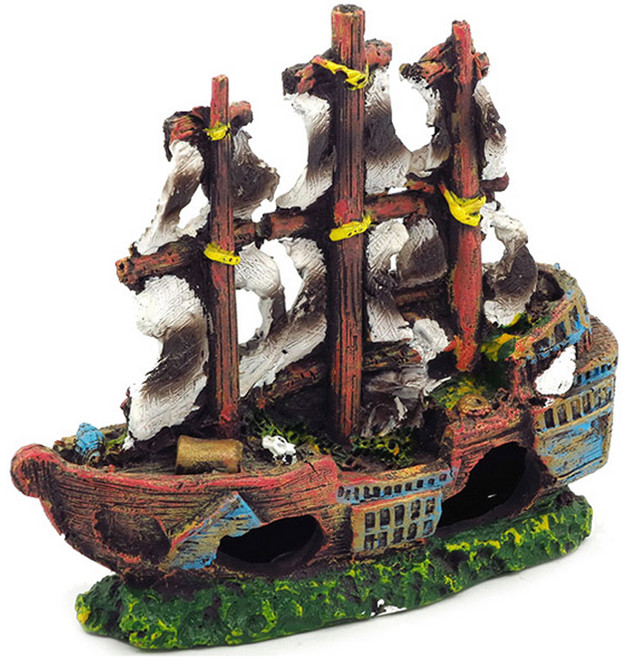 아쿠아비 수족관 해적선 장식 7346, 1개