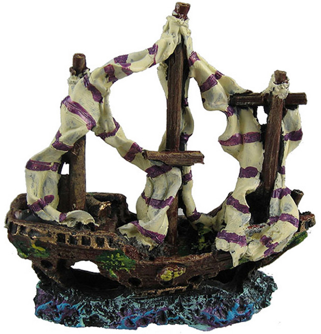 아쿠아비 수족관 해적선 장식 7345, 1개