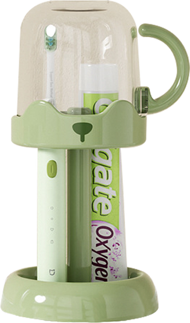 더자카 수염 다용도 스탠드 양치세트, 그린, 1세트