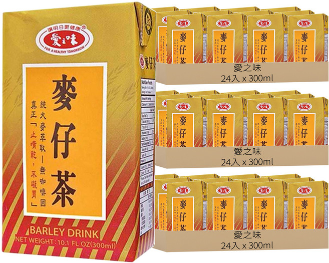 愛之味 麥仔茶, 300ml, 72入