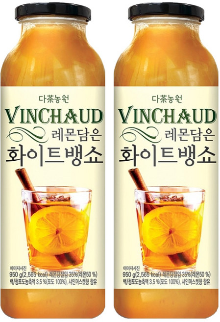 다농원 레몬담은 화이트 뱅쇼 액상차, 950g, 1개입, 2개