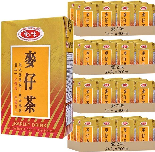 愛之味 麥仔茶, 300ml, 96入