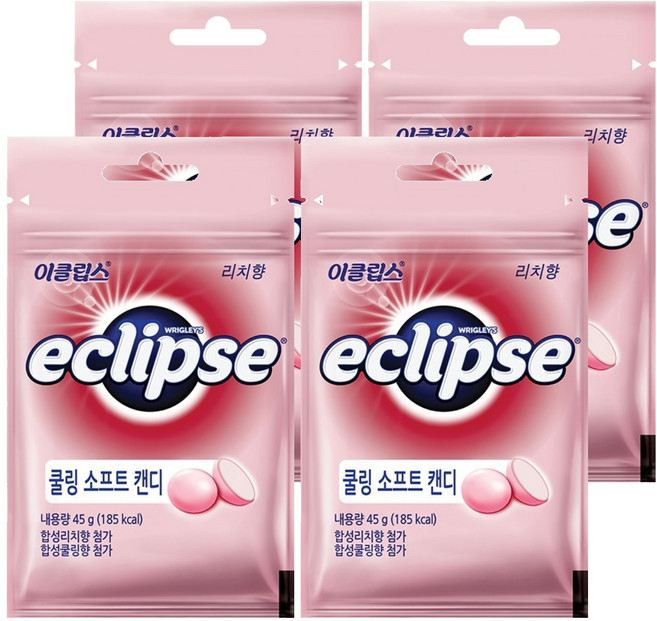 이클립스 쿨링 소프트 캔디 리치향, 45g, 4개