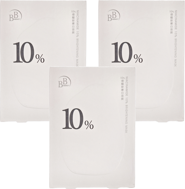 BB AMINO 科研 10%煙醯胺嫩白面膜, 3片, 3盒