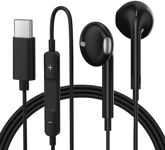 jwon C타입 오픈형 이어폰, JW-INE100, 블랙