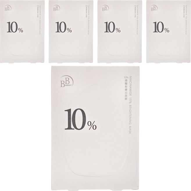 BB AMINO 科研 10%煙醯胺嫩白面膜, 3片, 5盒
