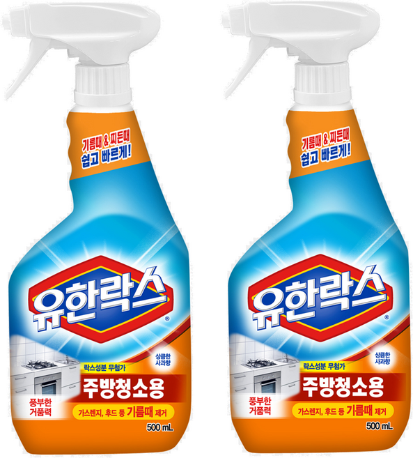 유한락스 주방청소용, 500ml, 2개