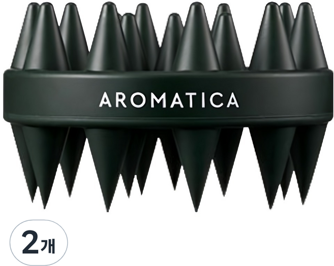 아로마티카 듀얼 스칼프 샴푸 브러쉬, 검정, 2개