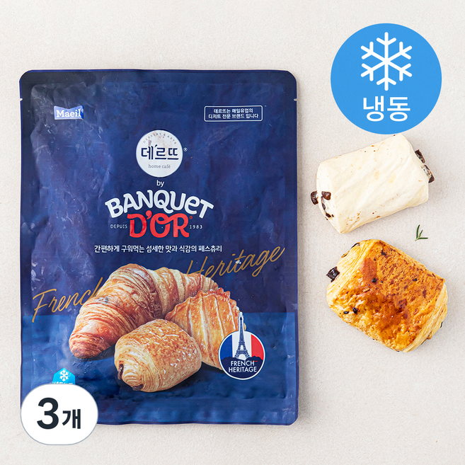 데르뜨 방께도르 뺑오쇼콜라 (냉동), 80g, 5개입, 3개