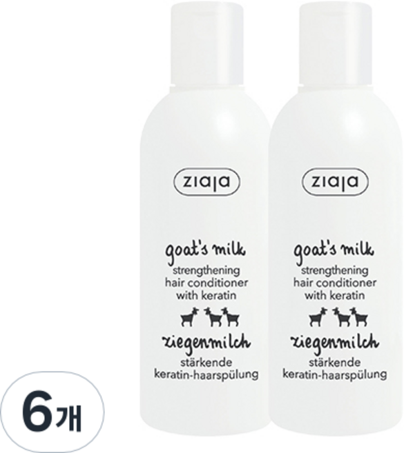 지아자 산양유 헤어 컨디셔너, 200ml, 6개