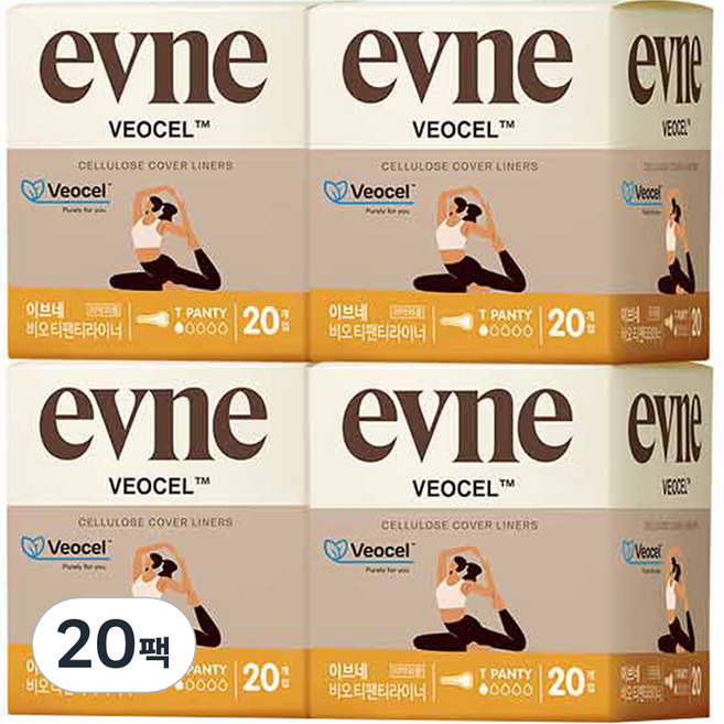 이브네 비오 티 팬티라이너, 일반, 20개입, 20개