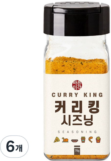 바른미각 커리킹 시즈닝, 6개, 70g