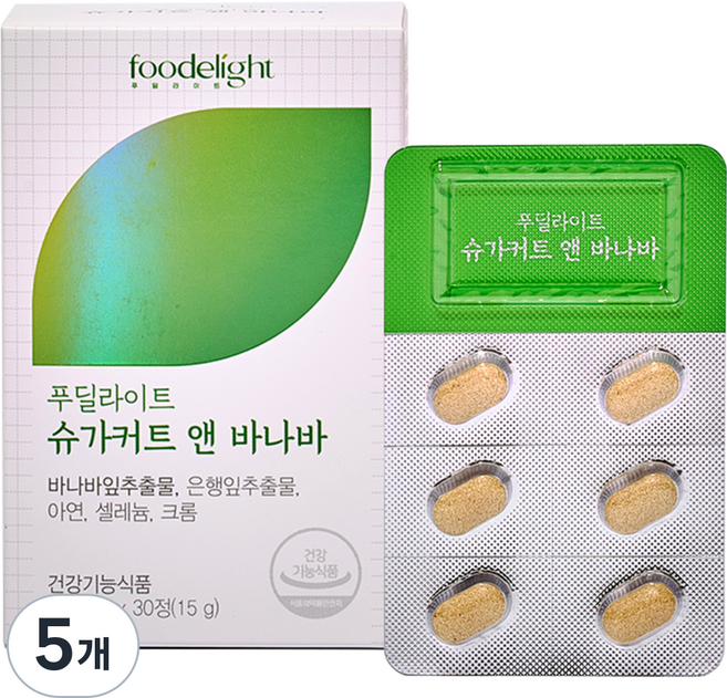 푸딜라이트 슈가커트 앤 바나바 15g, 5개, 30정