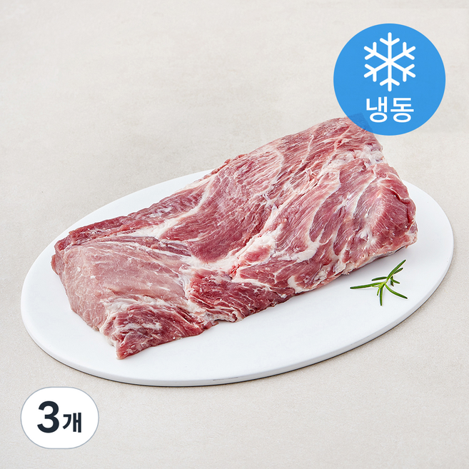 6다이닝 이베리코 목살 원육 리테일팩 (냉동), 3개, 1.4kg