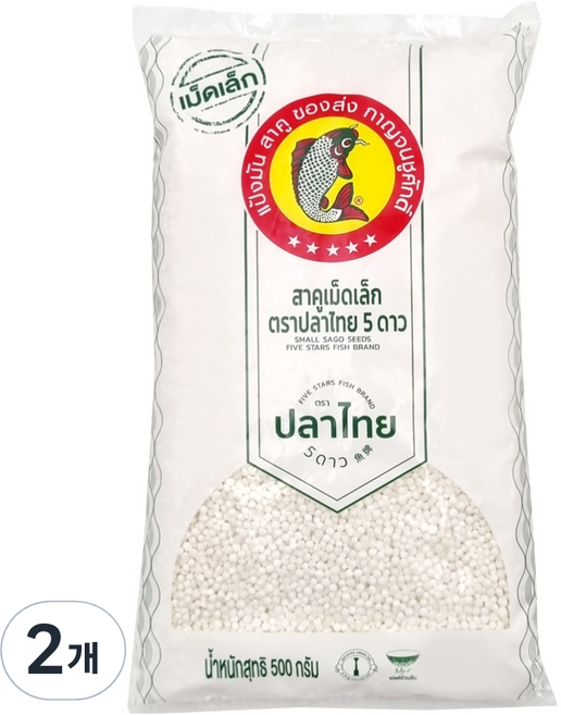 파이브스타피쉬 물고기표 타피오카 미니펄 화이트, 2개