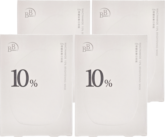 BB AMINO 科研 10%煙醯胺嫩白面膜, 3片, 4盒
