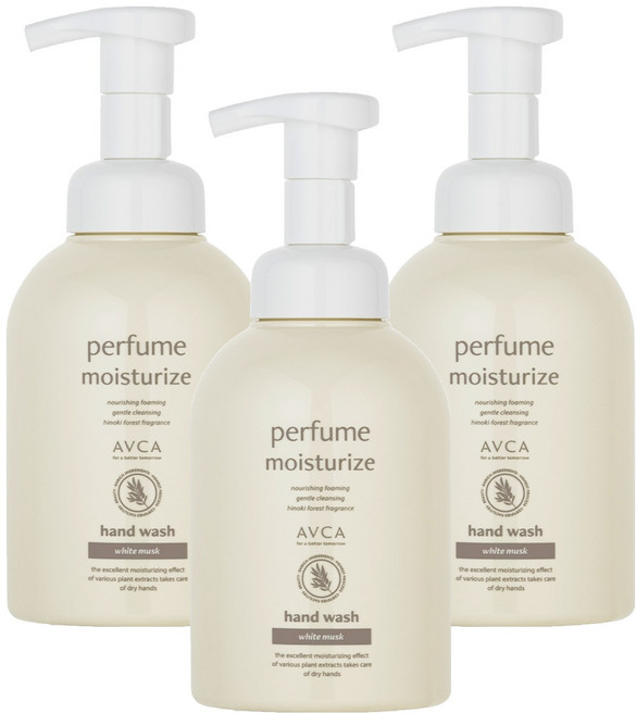 아브카 퍼퓸 대용량 핸드워시 화이트머스크, 500ml, 3개