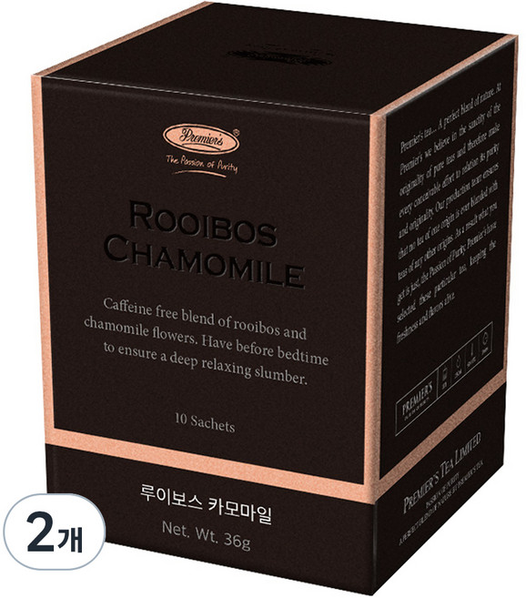 프리미어스티 루이보스 카모마일 허브차, 10개입, 2개, 2.5g
