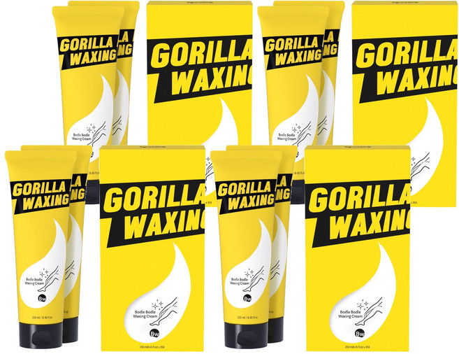 고릴라왁싱 보들보들 왁싱크림 모든부위용, 250ml, 8개
