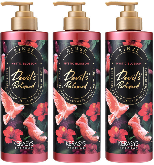 케라시스 데빌스 퍼퓸 시즌2 린스 미스틱 블라썸, 3개, 500ml