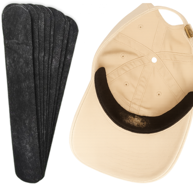 테라오르 모자 오염 방지 패드 캡가드 10매, 블랙, 1개