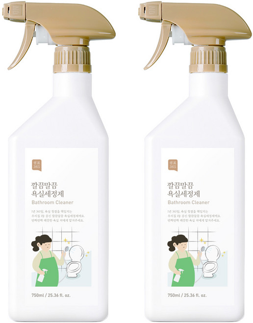 쉼표365 깔끔말끔 대용량 욕실세정제, 2개, 750ml