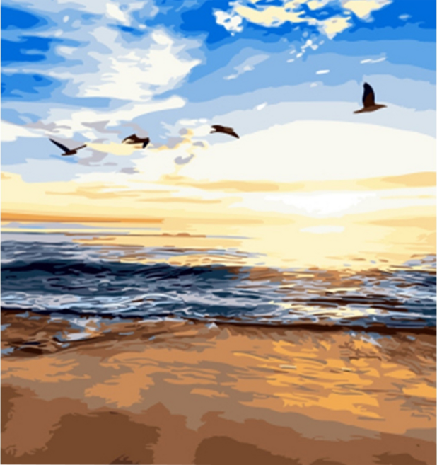 ArtLife 藝術生活 數字油畫DIY 50 x 40cm, 海闊天空, 1組