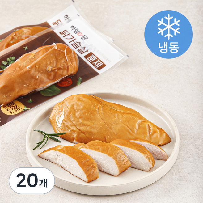하림이닭 닭가슴살 훈제 (냉동), 100g, 1개입, 20개