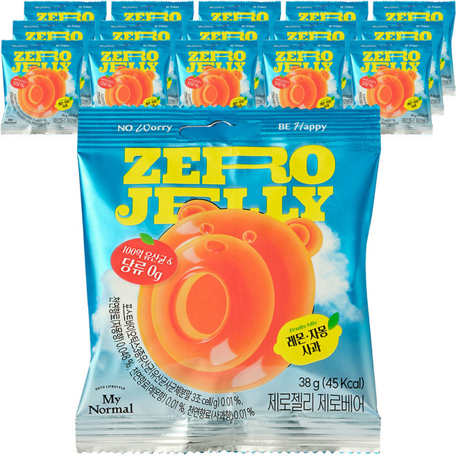 마이노멀 제로젤리 제로베어, 38g, 16개