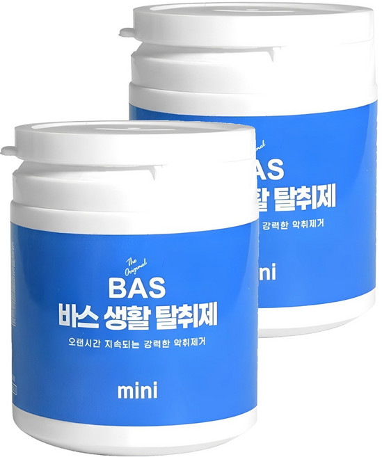 BAS 차량용 생활 탈취제 미니 베이비파우더향, 150g, 2개