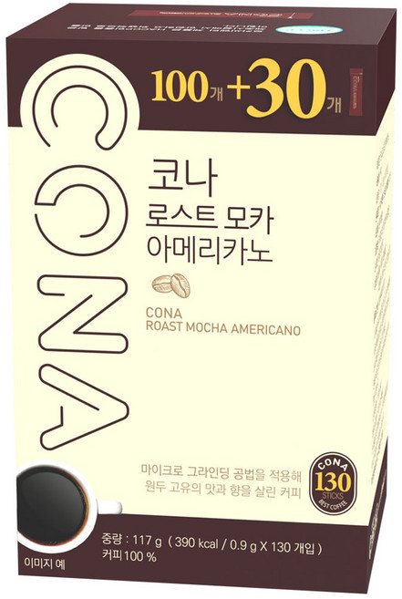 CONA 로스트 모카 아메리카노 원두커피믹스, 900mg, 130개입, 1개
