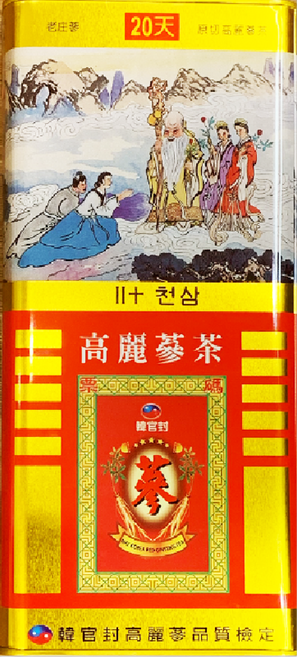 華齊堂 韓官封 20天老庄高麗蔘茶, 3g, 30包, 1盒